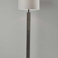 Black Wood Pillar Floor Lamp