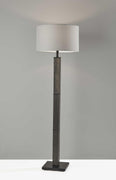 Black Wood Pillar Floor Lamp