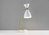 Brass Cinch White Metal Desk Lamp