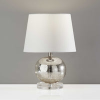 10" X 10" X 15" Silver Table Lamp