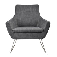 Dark Grey Upholstered Armchair