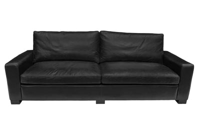 Black Full Classic Sofa 3 Seater