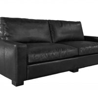 Black Full Classic Sofa 3 Seater