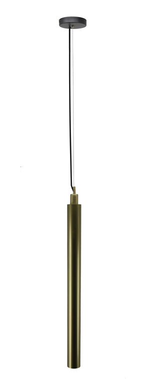 Matte Brass Cylindrical Pendant Lamp