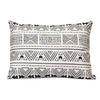 Black And White Tribal Design Rectangular Lumbar Pillow