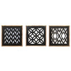 Modern Wood Black Metal Wall Decor