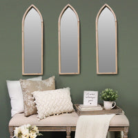 Vintage Natural Narrow Framed Wall Mirror