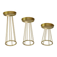 S-3 Gold Finish Mid-Century Candlesticks