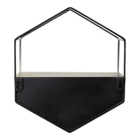 Modern White Metal Hexagonal Hanging Wall Planter