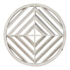 Modern Scandinavian Inspired White Wood Medallion Wall Decor