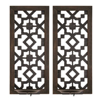 S 2 Black Laser Cut Sconces