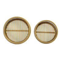 S-2 Handcrafted Tulum Rattan Trays