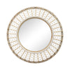 33.50" Woven Rattan Mirror