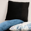 Black Textured Velvet Square Pillow