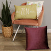 Merlot Purple Textured Velvet Square Pillow