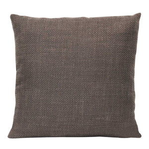 Square Mocha Brown Tweed Textured Throw Pillow