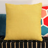 Mustard Yellow Tweed Textured Velvet Square Pillow