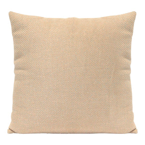 Square Sand Beige Tweed Textured Throw Pillow