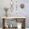 Brown Metal Teardrop Framed Wall Mirror