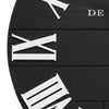 24" Vincent Black and White Wood Wall Clock