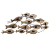 Distressed Fish in Motion Metal Wall Sculpture