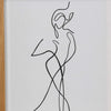 Black and White Body Outline Wooden Framed Wall Art