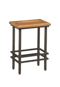 24" Deco Natural Cherry And Black Steel Bar Stool