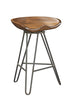 30" Saddle Seat Natural Maple And Gunmetal Bar Stool