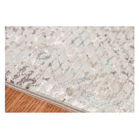 3.93" X5.57" X 0.38" Gray Polyester Area Rug