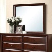 39" X 1" X 35" Espresso And Clear Glass Mirror