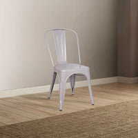 17" X 20" X 33" Silver Metal Side Chair (Set-2)