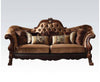 73" X 45" X 48" Golden Brown Velvet Loveseat W-5 Pillows