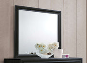 47" X 1" X 36" Black Glass Mirror