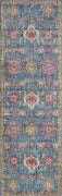 63" X 91" Blue Polypropylene Rug