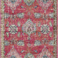 63" X 91" Pink Polypropylene Rug