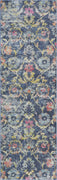 63" X 91" Blue Polypropylene Rug