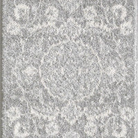 7'x12' Grey Machine Woven Medallion Indoor Area Rug