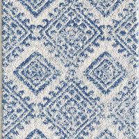 94" X 123" Ivory or Blue Polypropylene Rug