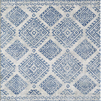 94" X 123" Ivory or Blue Polypropylene Rug