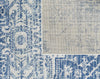 7' Ivory Blue Machine Woven Distressed Bohemian Style Indoor Runner Rug