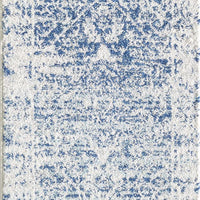 7'x12' Ivory Blue Machine Woven Distressed Medallion Indoor Area Rug