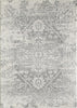 5'x7' Ivory Grey Machine Woven Distressed Bohemian Medallion Design Indoor Area Rug