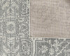 5'x7' Ivory Grey Machine Woven Distressed Bohemian Medallion Design Indoor Area Rug