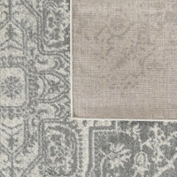 5'x7' Ivory Grey Machine Woven Distressed Bohemian Medallion Design Indoor Area Rug