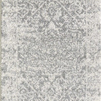 8'x10' Grey Machine Woven Distressed Bohemian Medallion Indoor Area Rug