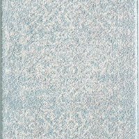 7' Blue Machine Woven Distressed Bohemian Style Indoor Runner Rug