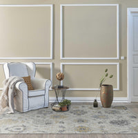 78" X 114" Ivory Wool Rug