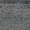 2' x 8' Grey or Black Geometric Diamond Wool Runner Rug