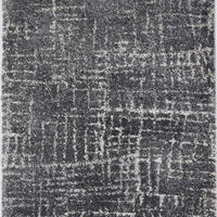 3'x5' Grey Machine Woven Abstract Design Indoor Area Rug