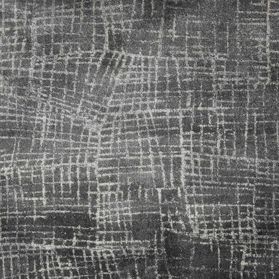 3'x5' Grey Machine Woven Abstract Design Indoor Area Rug